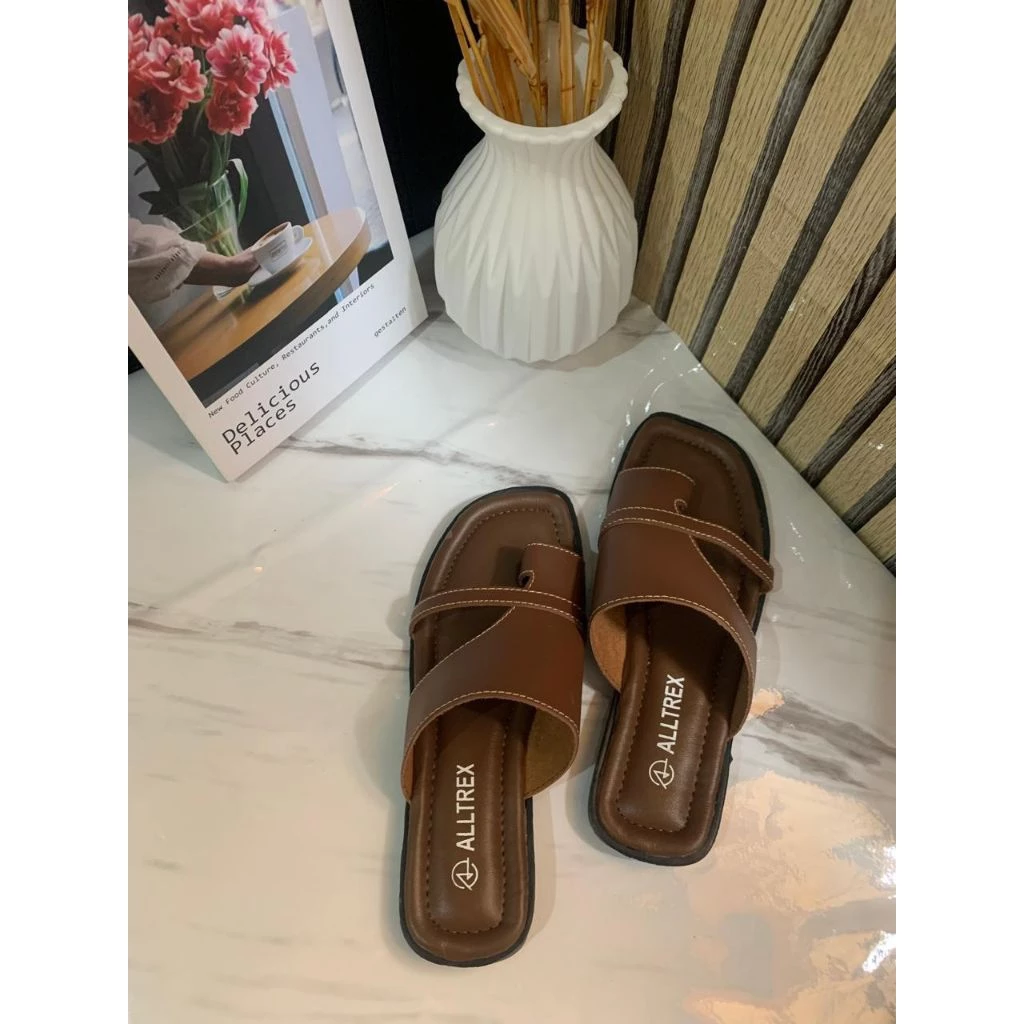 Sandal Jempol Wanita Kulit Sintetis Casual - Alltrex - Gambar 5